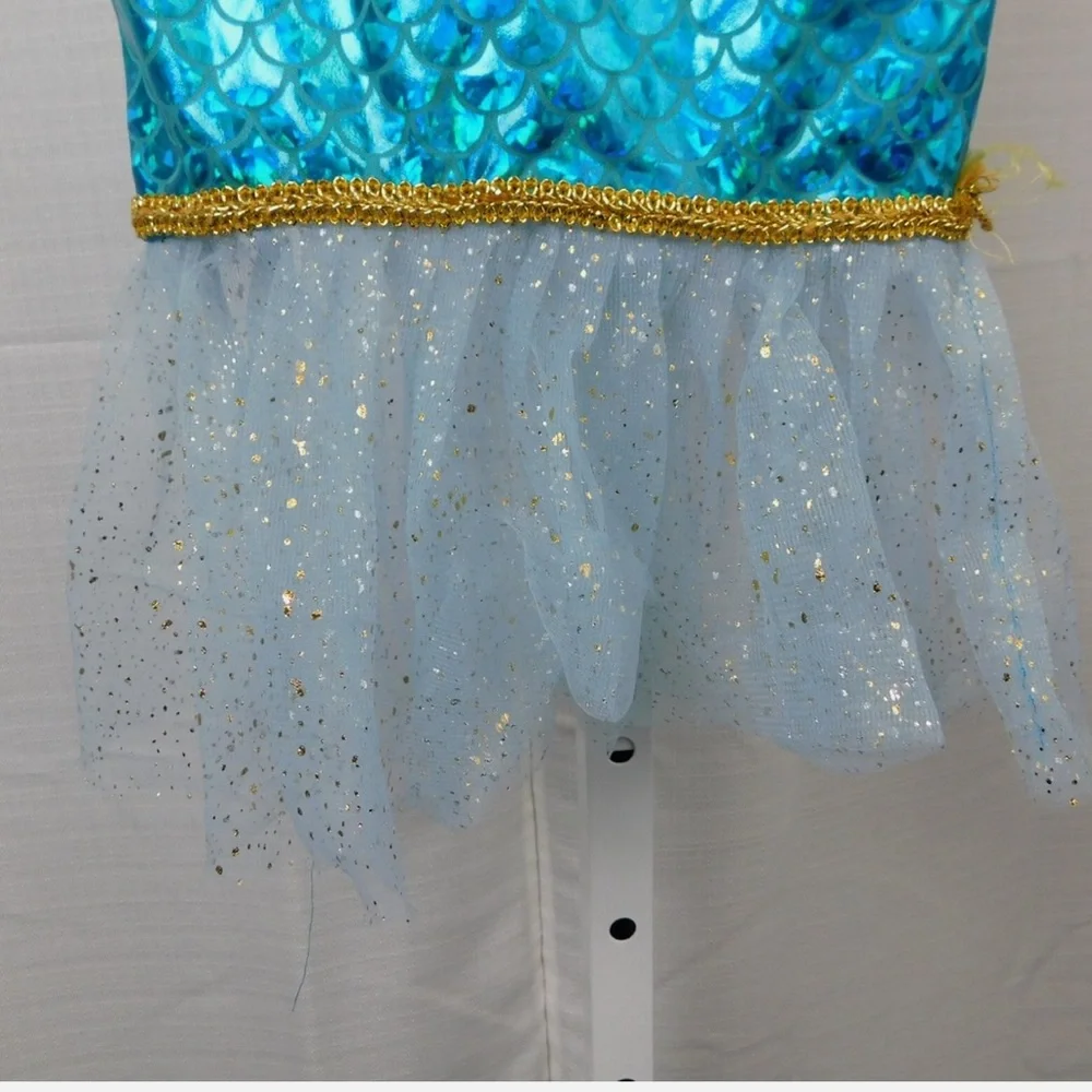 NWT Kids Hyde & Eek Mermaid Halloween Costume Dress with Headpiece - 8-10 Medium